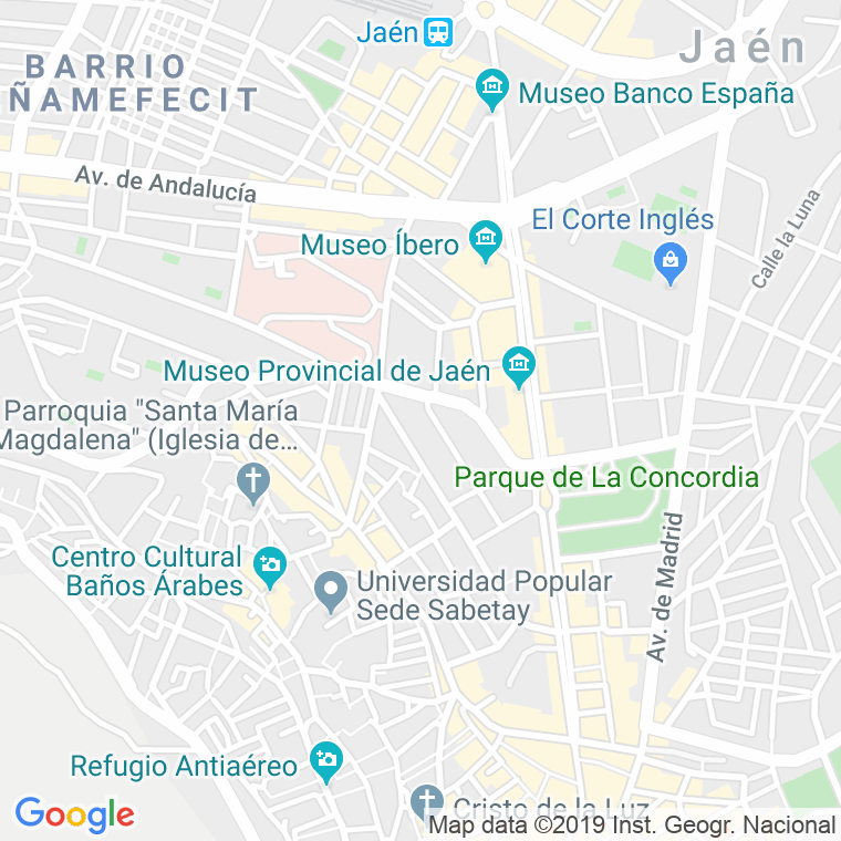 Código Postal calle Alfereces Provisionales   (Pares Del 2 Al Final) en Jaén