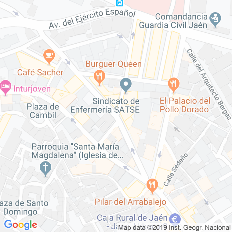 Código Postal calle Nuñez De Balboa en Jaén