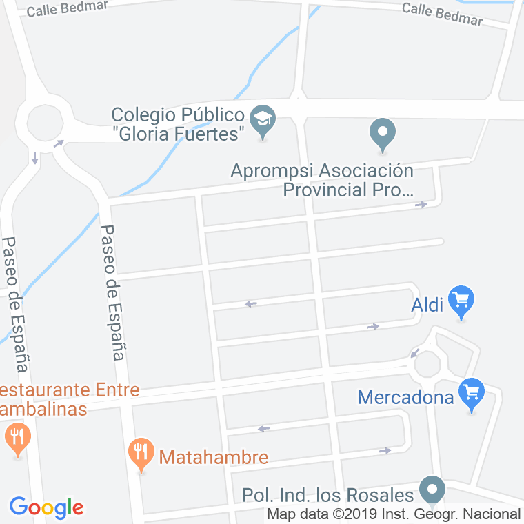 Código Postal calle Felipe Oya Rodriguez en Jaén