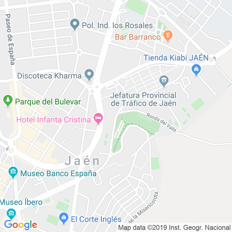 Código Postal calle Santa Maria Del Valle en Jaén