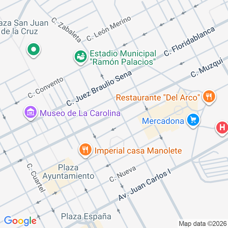 Código postal de Calle Cervantes en Carolina (la)
