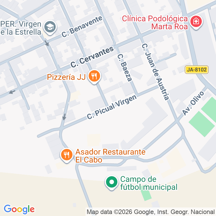 Código postal de Calle Picual Virgen en Navas de San Juan