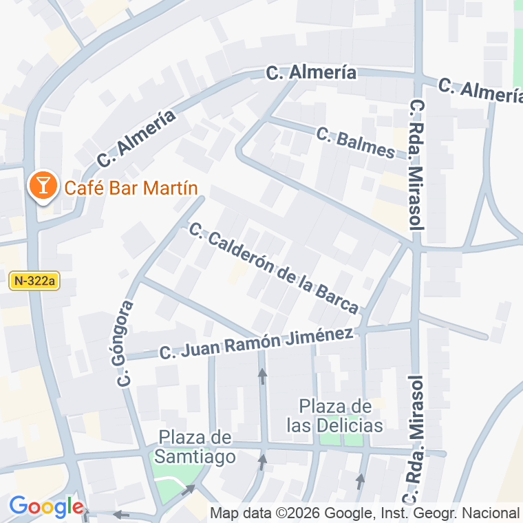 Código postal de Calle Calderon de la Barca en Villanueva del Arzobispo