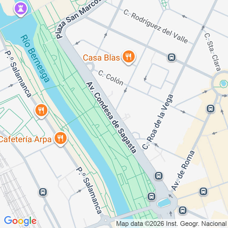 Código postal de Condesa de Sagasta, Paseo en León