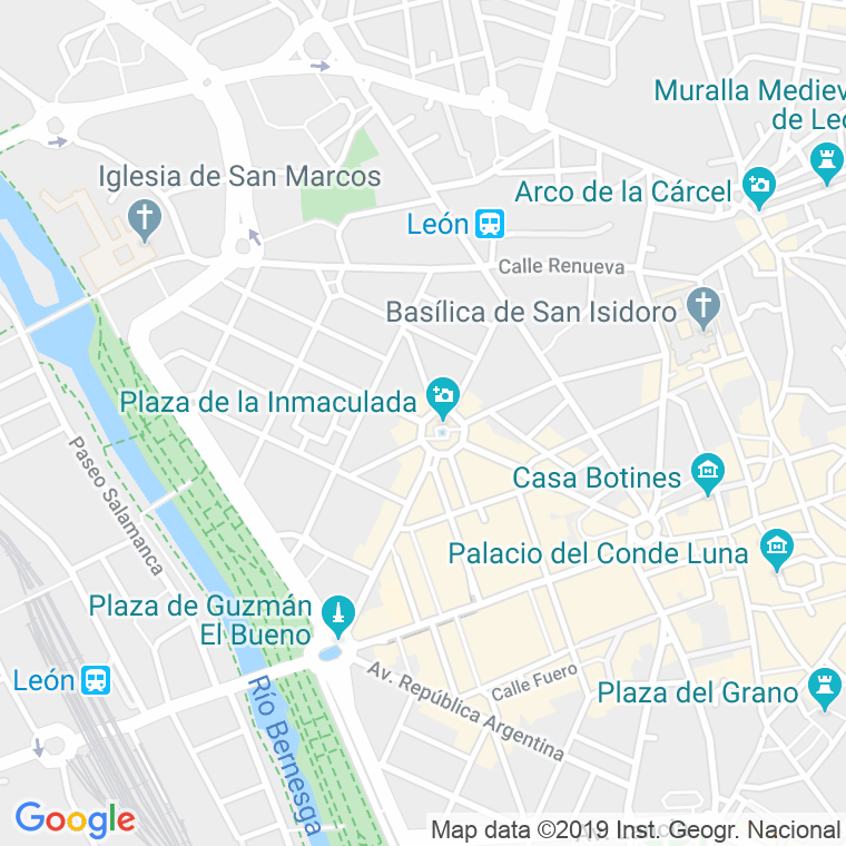 Código Postal calle Gran Via De San Marcos, avenida (Pares Del 2 Al 14) en León
