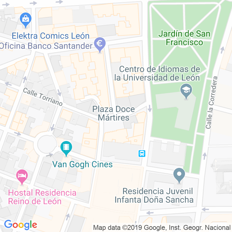 Código Postal calle Doce Martires, plaza en León