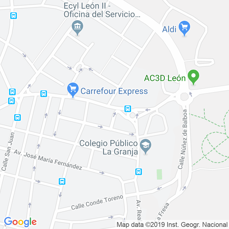 Código Postal calle Caitano Bardon en León