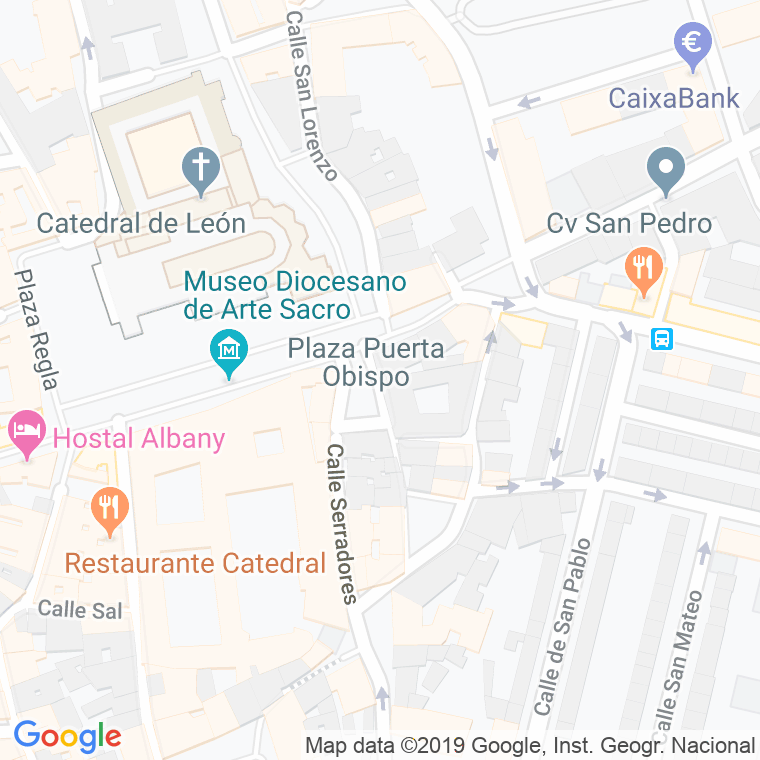 Código Postal calle Puerta Obispo, plaza (Impares Del 1 Al 11)  (Pares Del 2 Al 10) en León