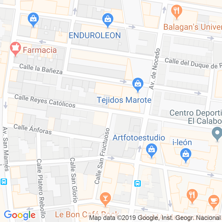 Código Postal calle Reyes Catolicos en León