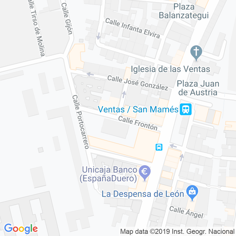 Código Postal calle Fronton en León