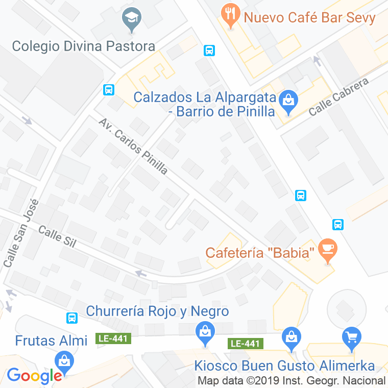 Código Postal calle Carlos Pinilla, avenida en León