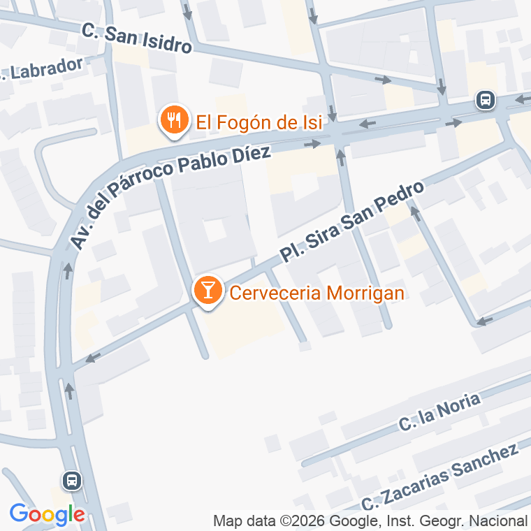 Código postal de Plaza Sira Sampedro en Trobajo del Camino