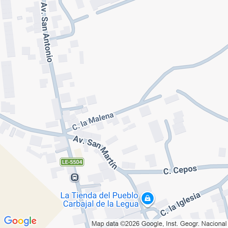 Código postal de Calle Malena (la) en Carbajal de la Legua