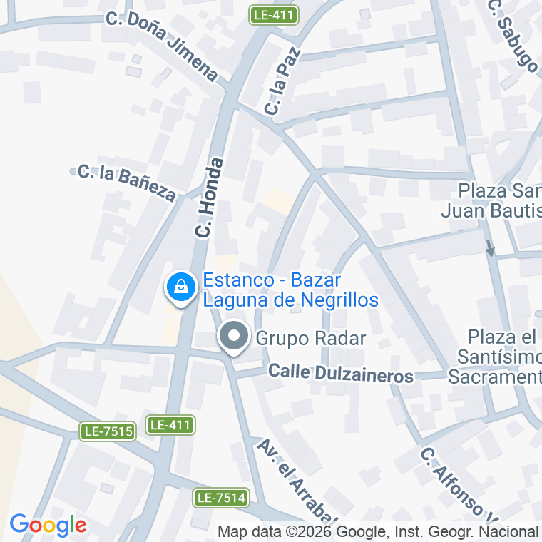 Código postal de Calle Don Angel Garcia en Laguna de Negrillos