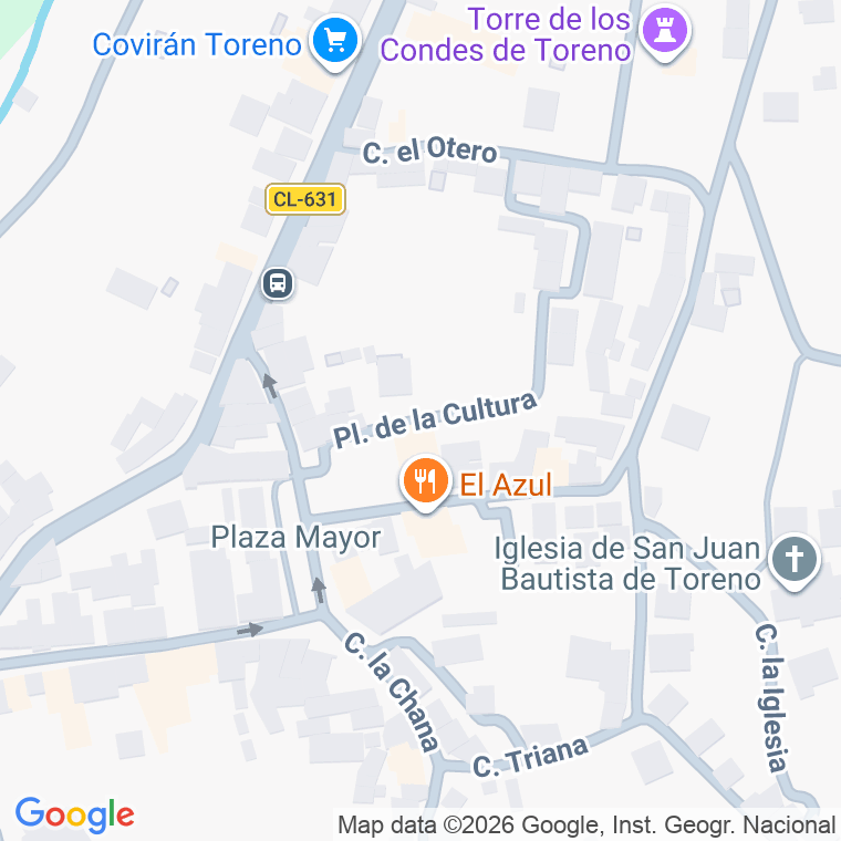 Código postal de Plaza Cultura (de La) en Toreno