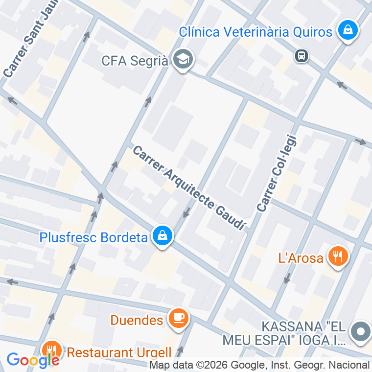 Código postal de Arquitecte Gaudi en Lleida