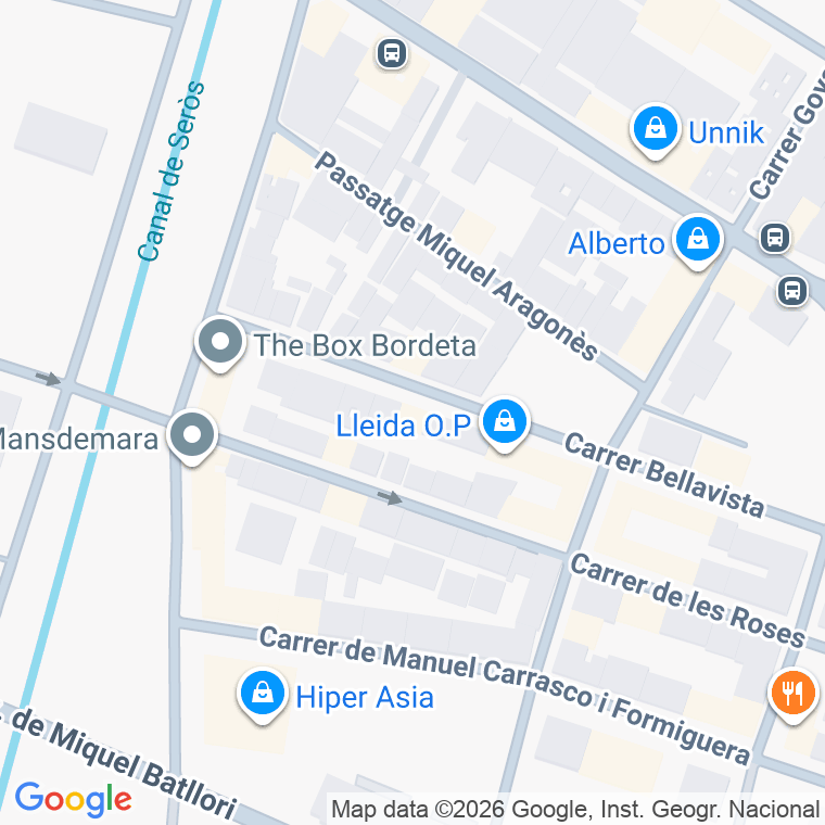 Código postal de Bellavista en Lleida