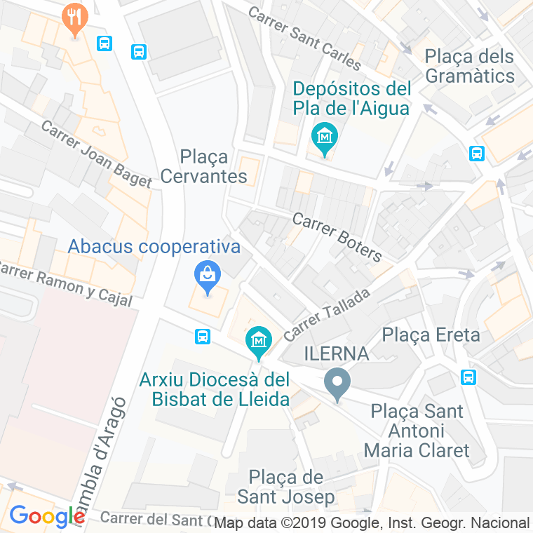Código Postal calle Cotxera en Lleida