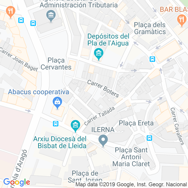 Código Postal calle Cotxera, travessia en Lleida