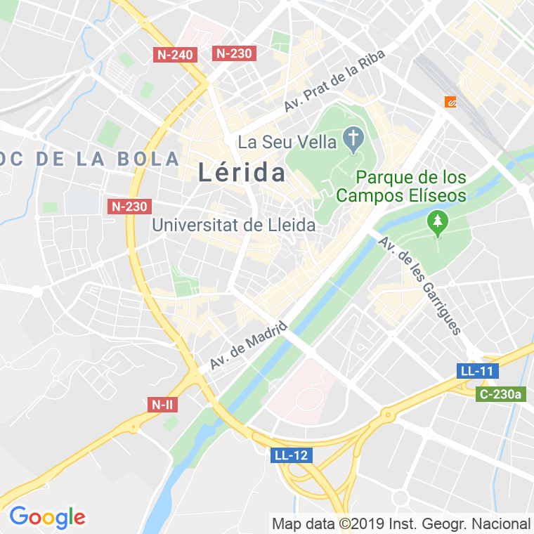 Código Postal calle Mestre Serra, plaça en Lleida