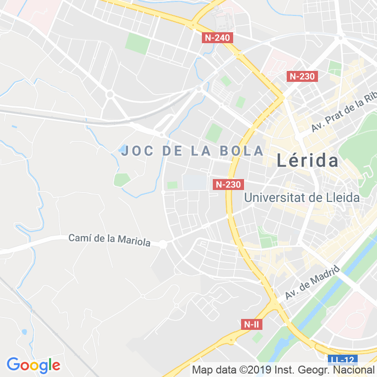 Código Postal calle Ramiro Ledesma, blocs en Lleida
