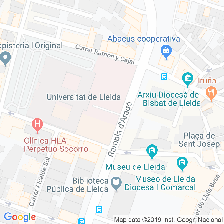 Código Postal calle Victor Siurana, plaça en Lleida