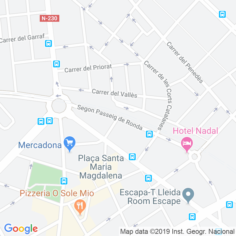 Código Postal calle Segon, De Ronda, passeig (Impares Del 1 Al 39) en Lleida