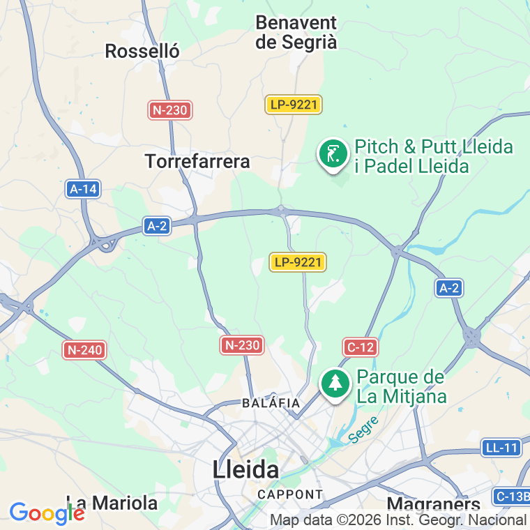 Código postal de Carre Nostra Senyora del Mig Ar en Lleida