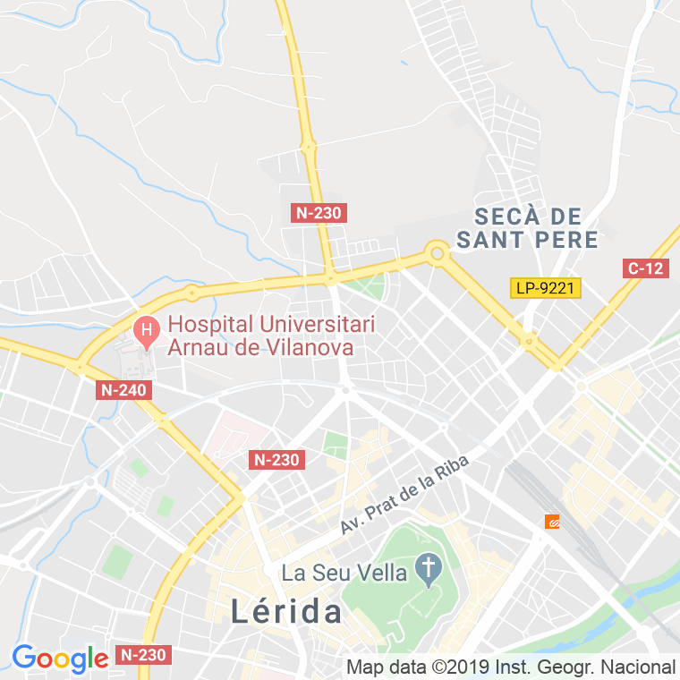 Código Postal calle Alcalde Porqueres, avinguda (Impares Del 49 Al Final)  (Pares Del 56 Al Final) en Lleida