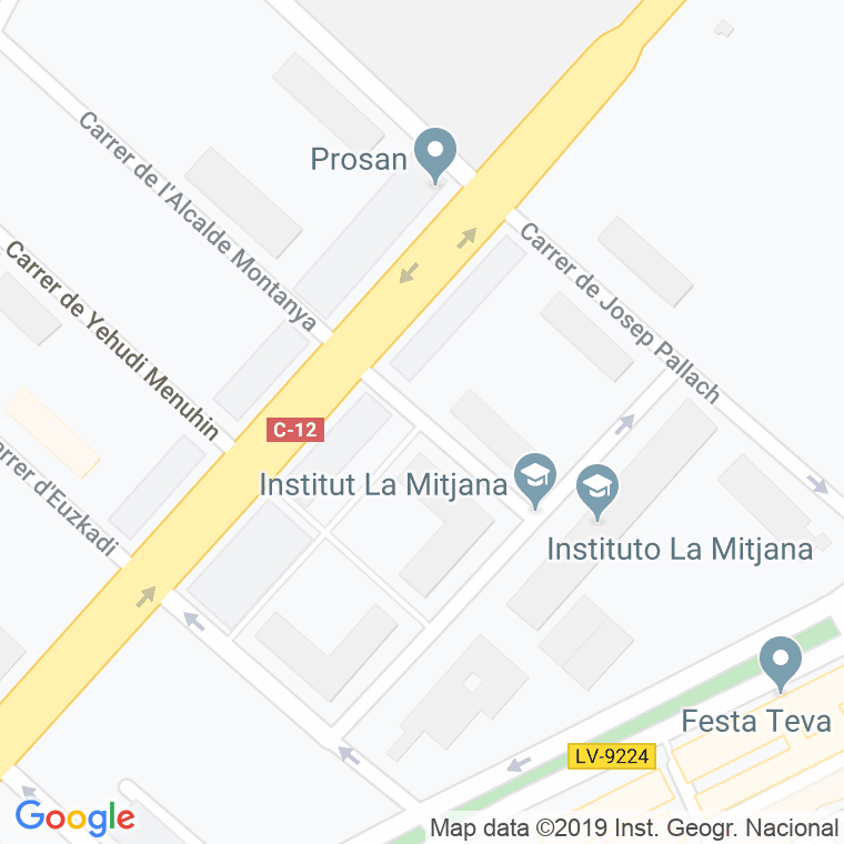 Código Postal calle Alcalde Sangenis, De L' en Lleida