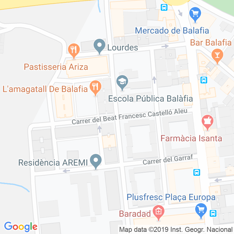 Código Postal calle Castello Aleu en Lleida