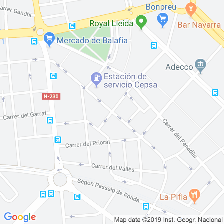 Código Postal calle Garrotxa, La en Lleida