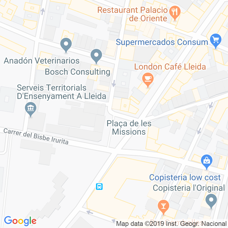 Código Postal calle Missions, plaça (Impares Del 9 Al Final)  (Pares Del 10 Al Final) en Lleida