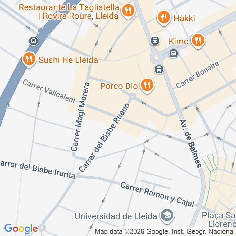 Código postal de Vallcalent   (impares del 1 al Final)  (pares del 2 al Final) en Lleida