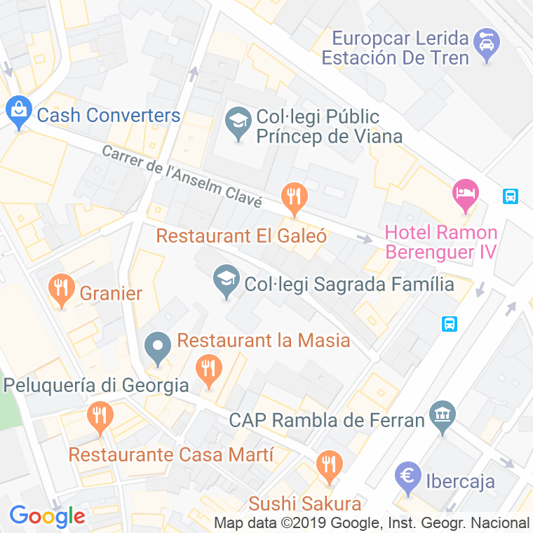 Código Postal calle Cardenal Remolins, travessia en Lleida