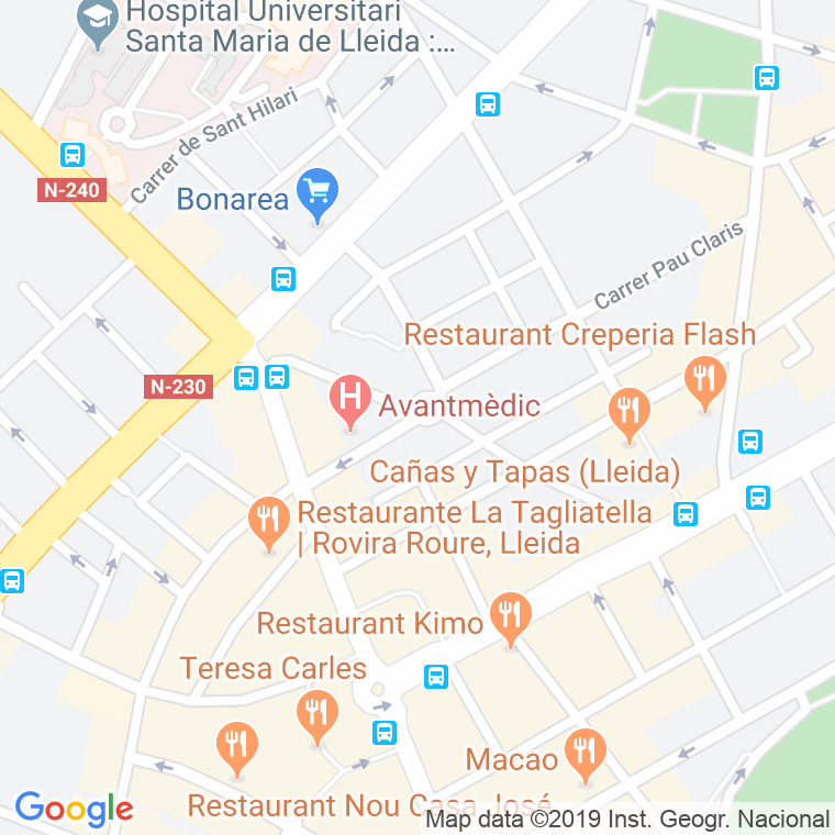 Código Postal calle Aribau en Lleida