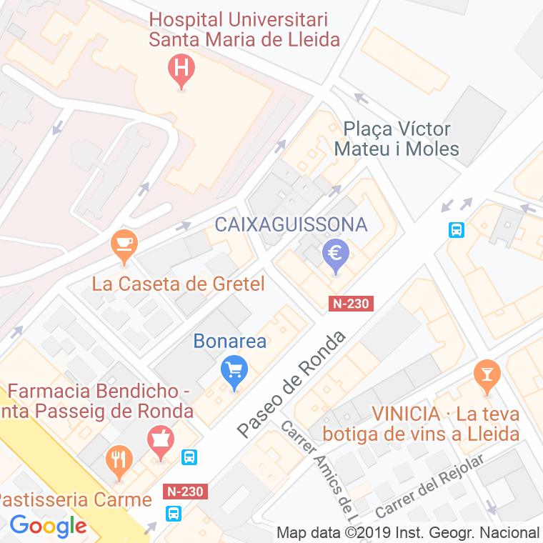 Código Postal calle Baro D'eroles en Lleida