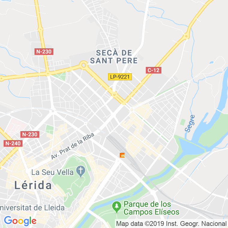 Código Postal calle Prat De La Riba   (Impares Del 27 Al 51)  (Pares Del 36 Al 54) en Lleida