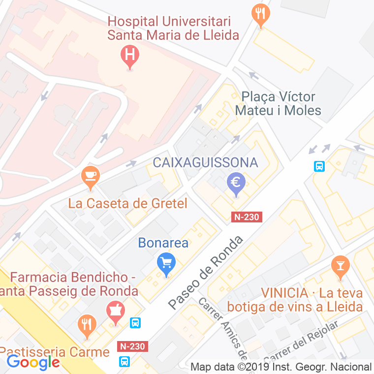 Código Postal calle Tamarit De Llitera en Lleida