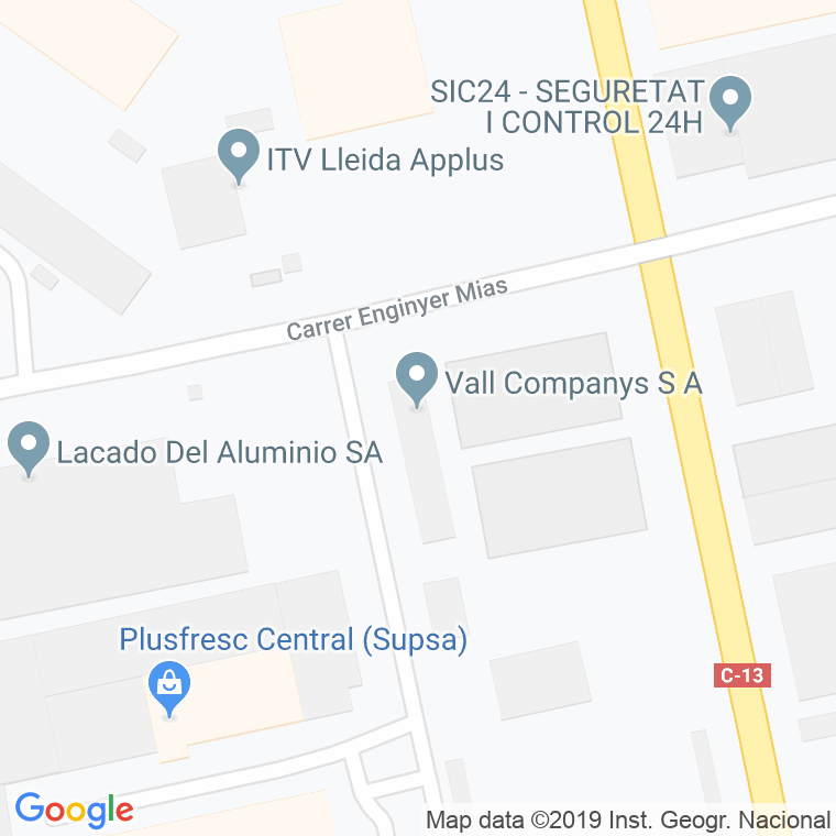 Código Postal calle Poligon Industrial "El Segre" en Lleida
