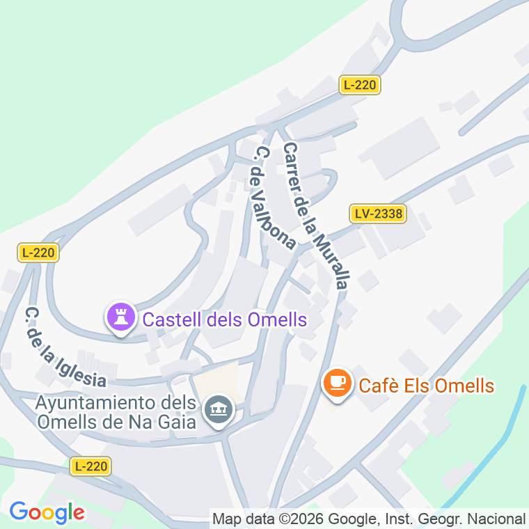 Código postal de Plcet Oli (del) en Omells de Na Gaia (els)