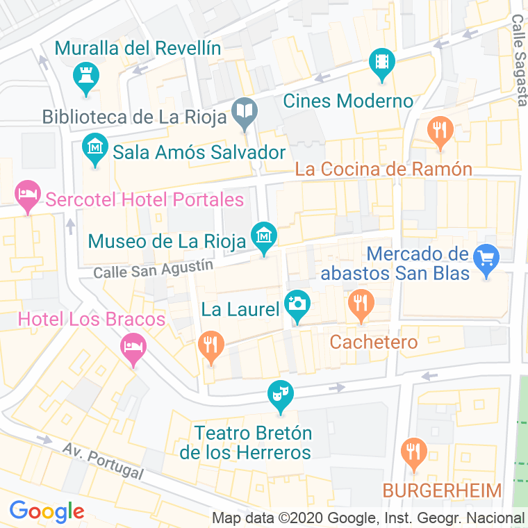 Código Postal calle San Agustin, plaza en Logroño