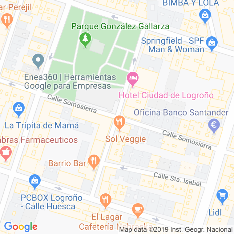 Código Postal calle Menendez Pelayo en Logroño