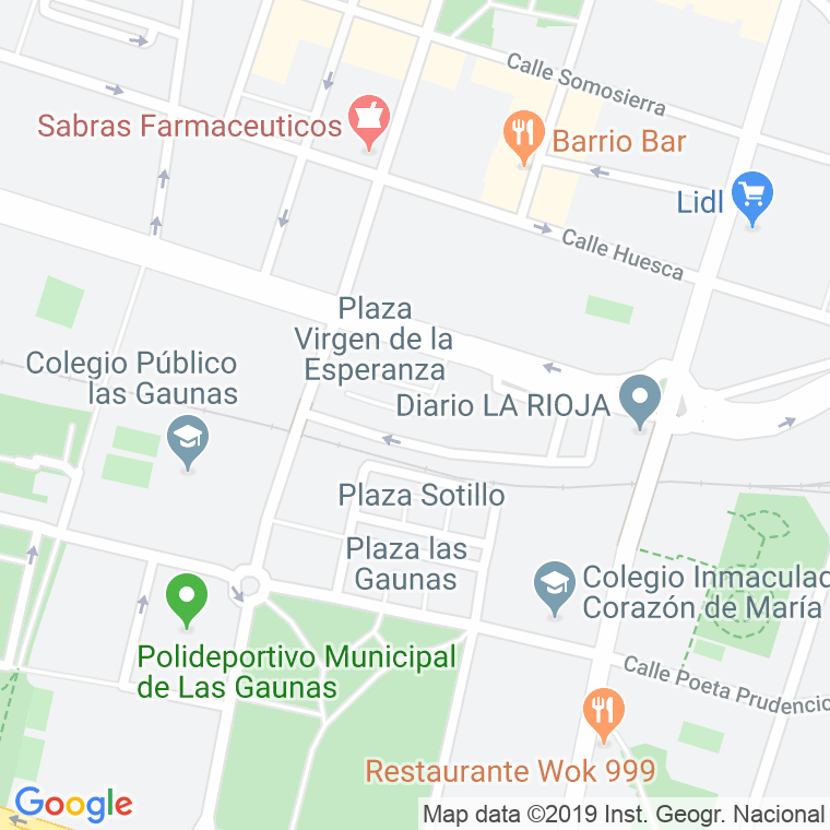 Código Postal calle Virgen De La Esperanza, plaza en Logroño