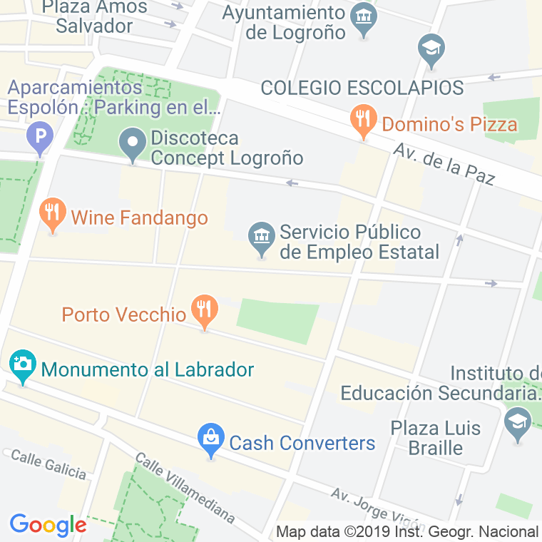 Código Postal calle Calvo Sotelo en Logroño