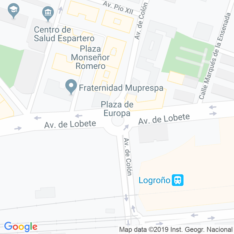 Código Postal calle Europa, plaza en Logroño