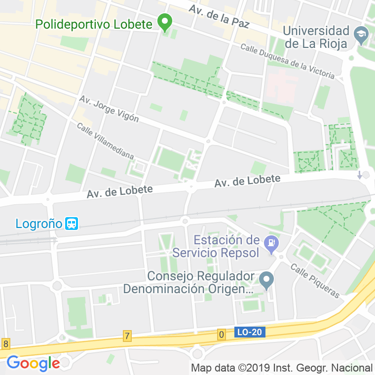 Código Postal calle Lobete, avenida (Impares Del 1 Al 19) en Logroño