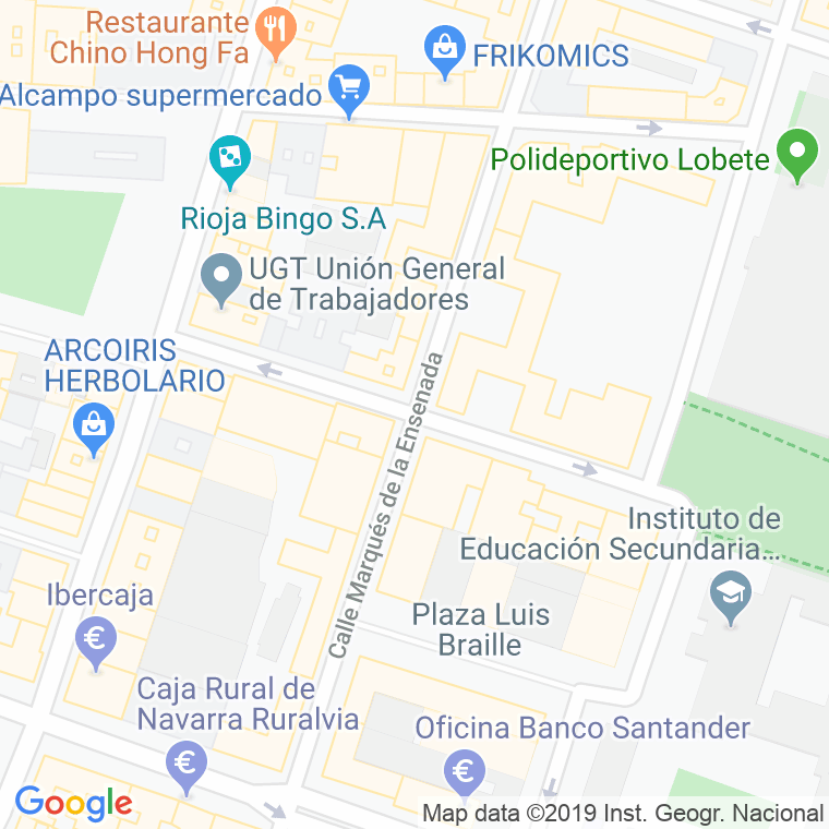Código Postal calle Milicias en Logroño