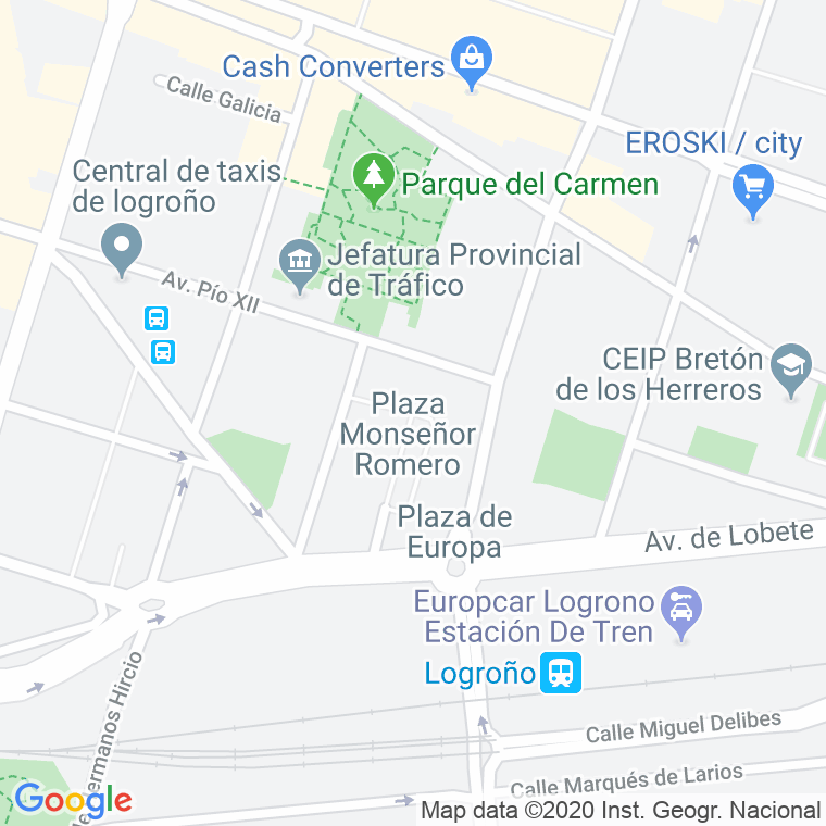 Código Postal calle Monseñor Romero, plaza en Logroño