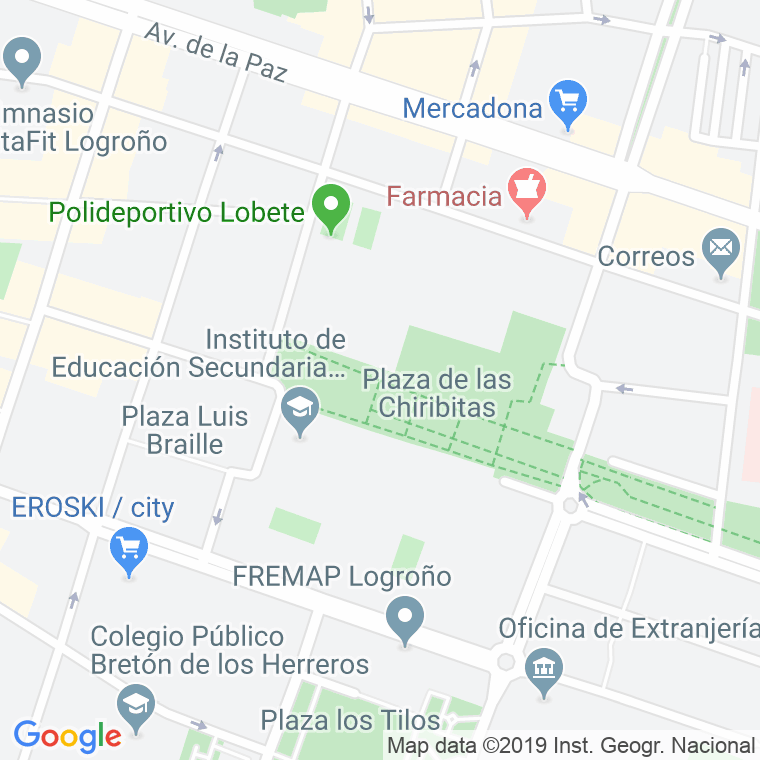 Código Postal calle Chiribitas, De Las, plaza en Logroño